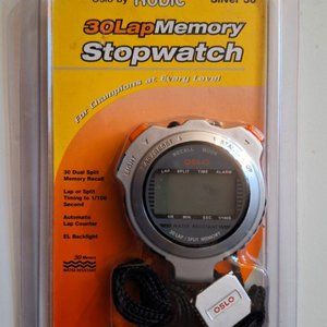 Robic 30 Lap Memory Stopwatch Silver 30 NIBP
